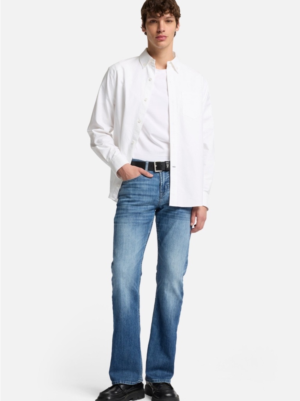 7 For All Mankind Brett Jeans Men’s 36 Bootcut Stretch Denim Light Wash Premium - Picture 6 of 6